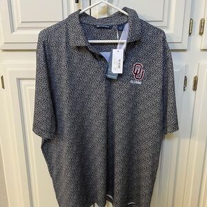 Cutter & Buck Black Patterned Polo Shirt